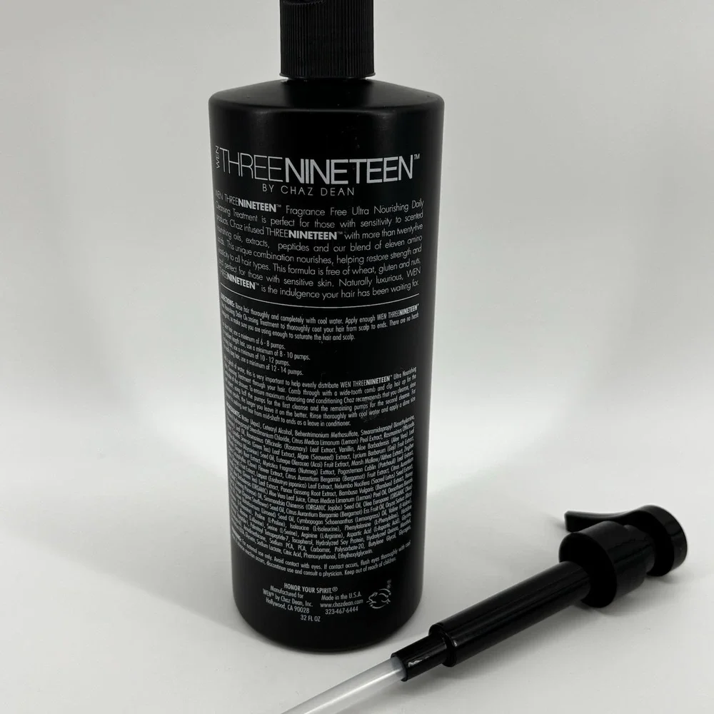 Wen 3•19 Three Nineteen Chaz Dean Ultra Nourishing Treatment 32oz + pump NEW‎